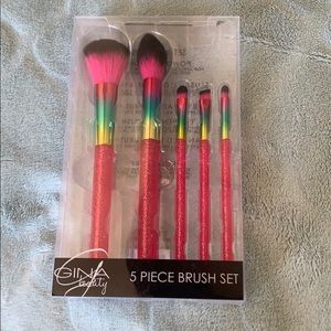 New Five piece makeup brush set.